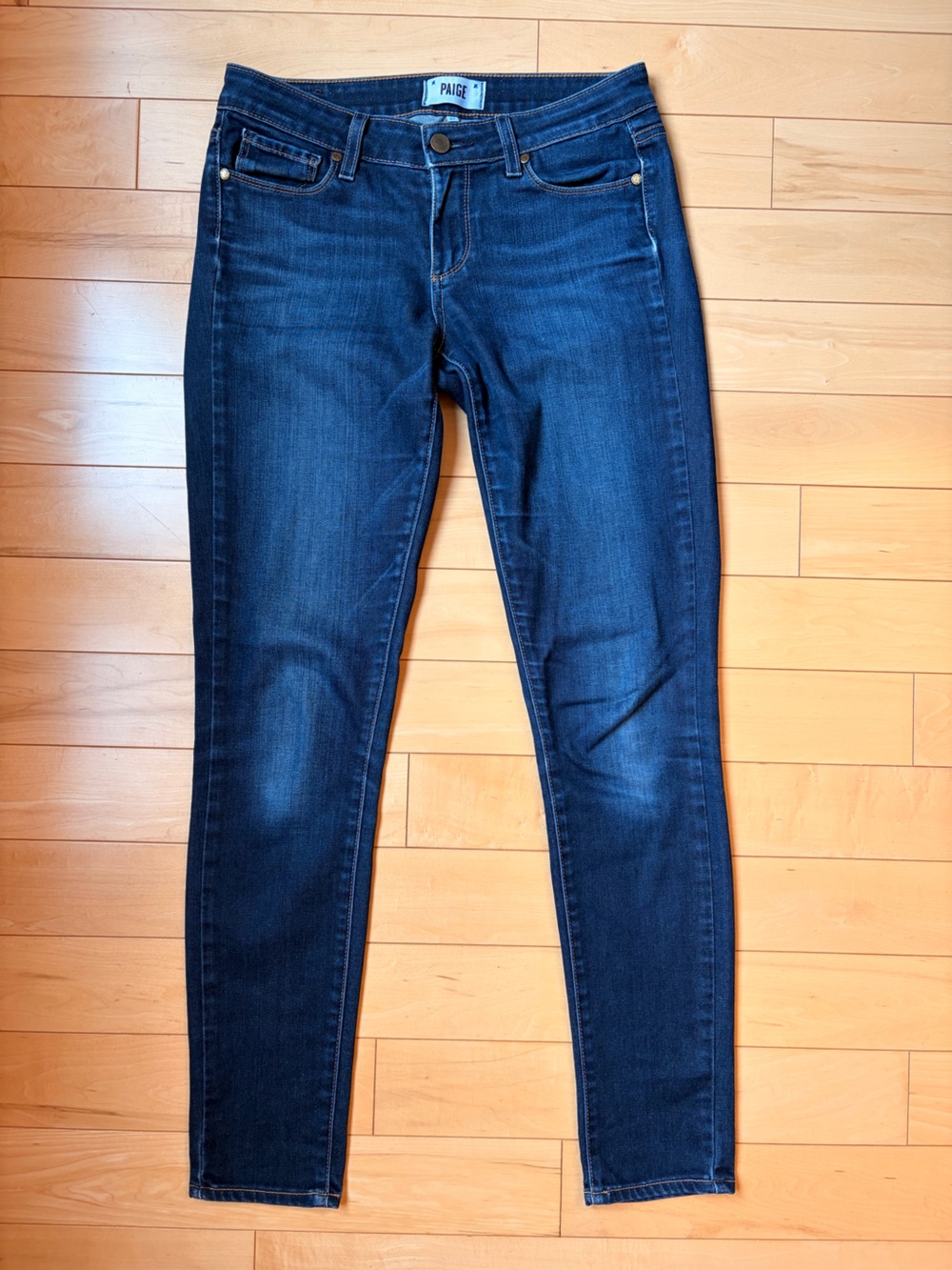 PAIGE Dark Indigo Skinny Jeans